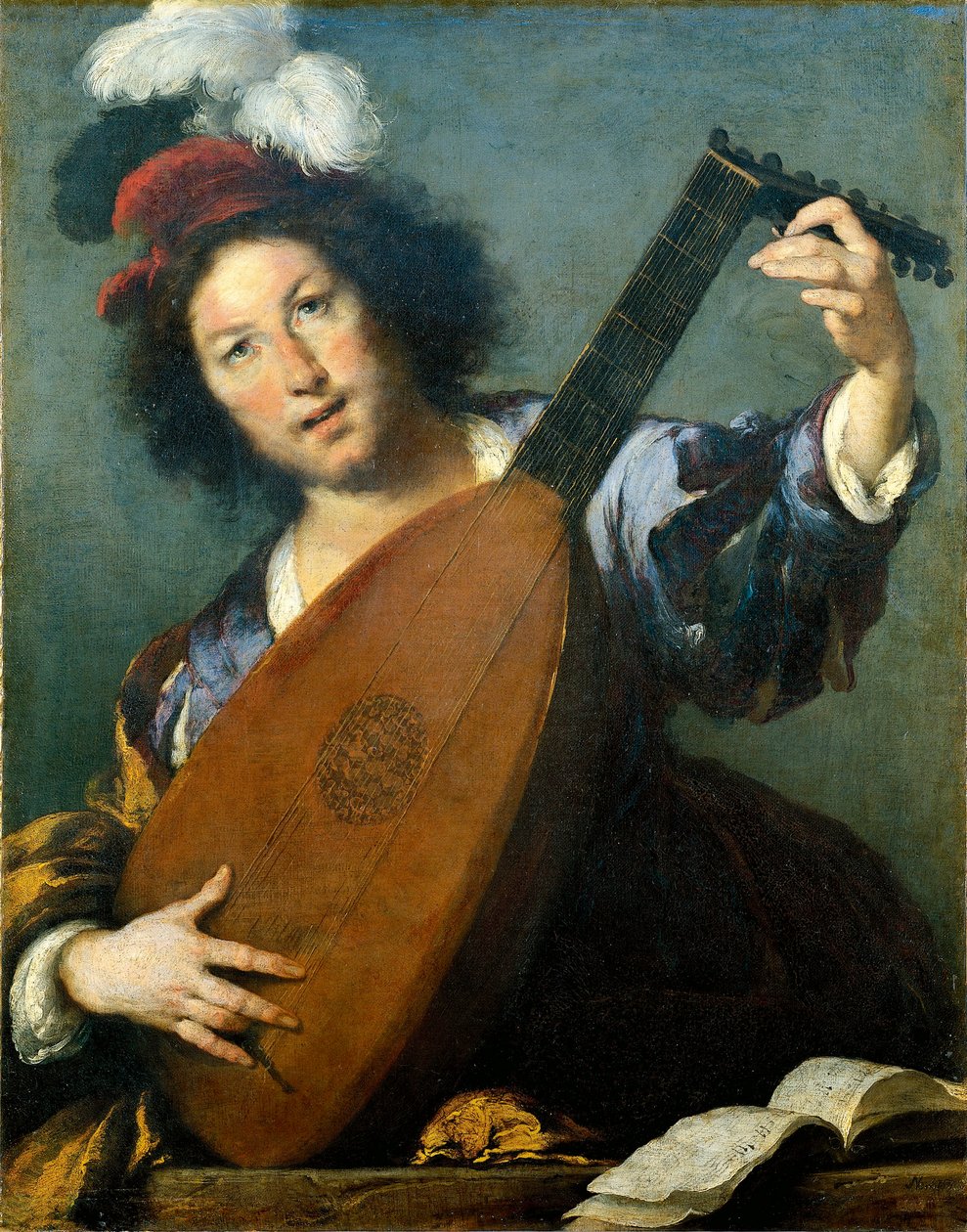 Rakousko, Vídeň, Hráč na loutnu od Bernardo Strozzi