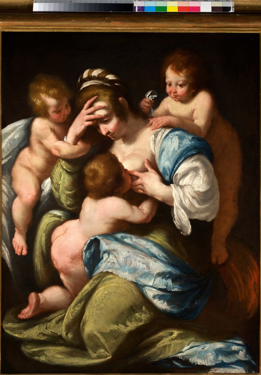 Křesťanská charita, kolem roku 1610 (olej na plátně) od Bernardo Strozzi