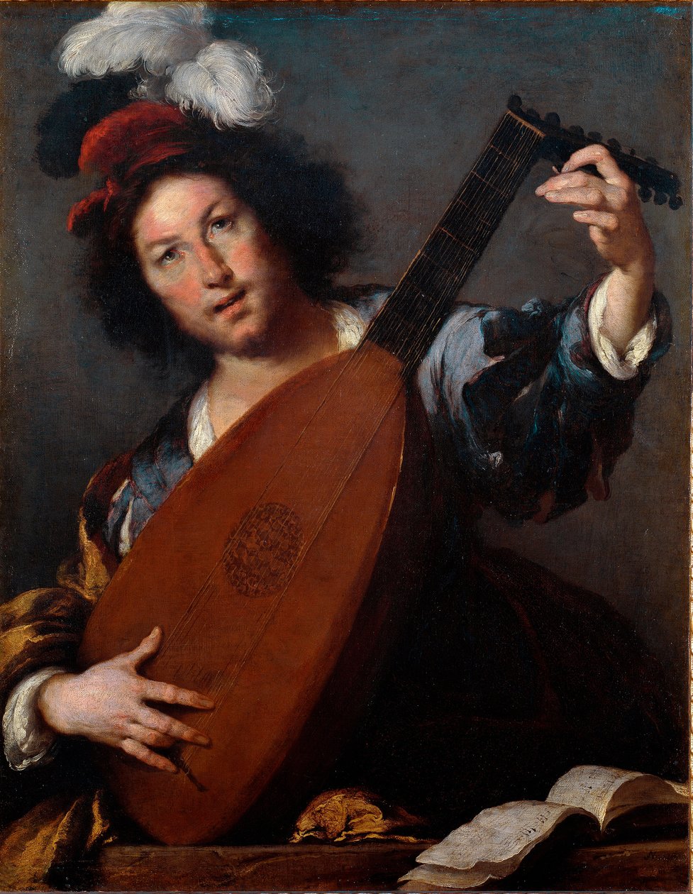 Hráč na loutnu od Bernardo Strozzi