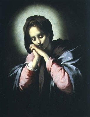 Madonna v adoraci od Bernardo Strozzi