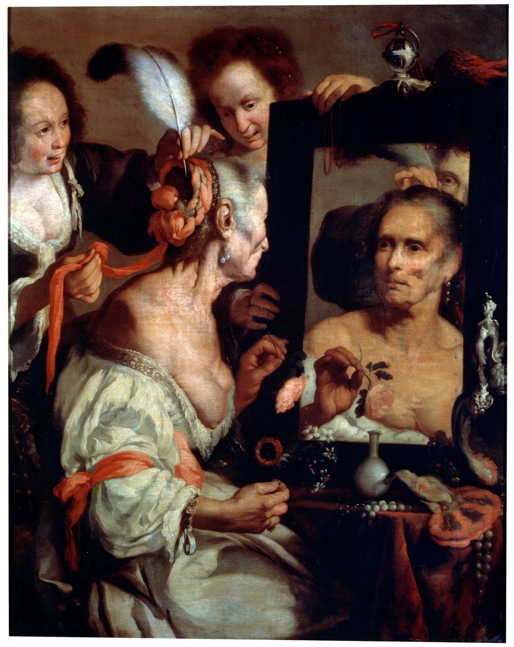 Old Coquette Vanitas, po roce 1630. od Bernardo Strozzi