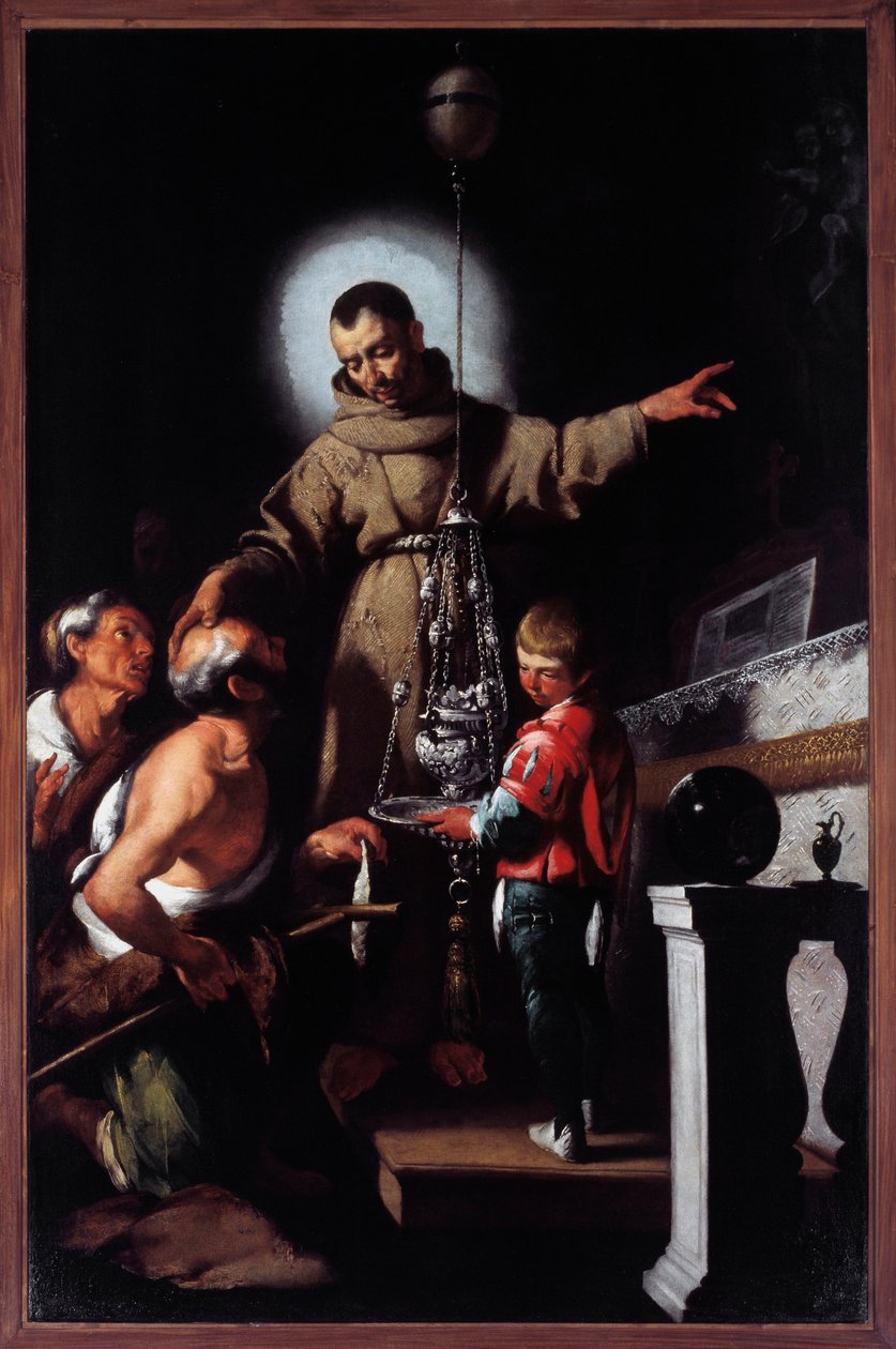 Portrét svatého Didaka z Alcaly (olej na plátně). od Bernardo Strozzi