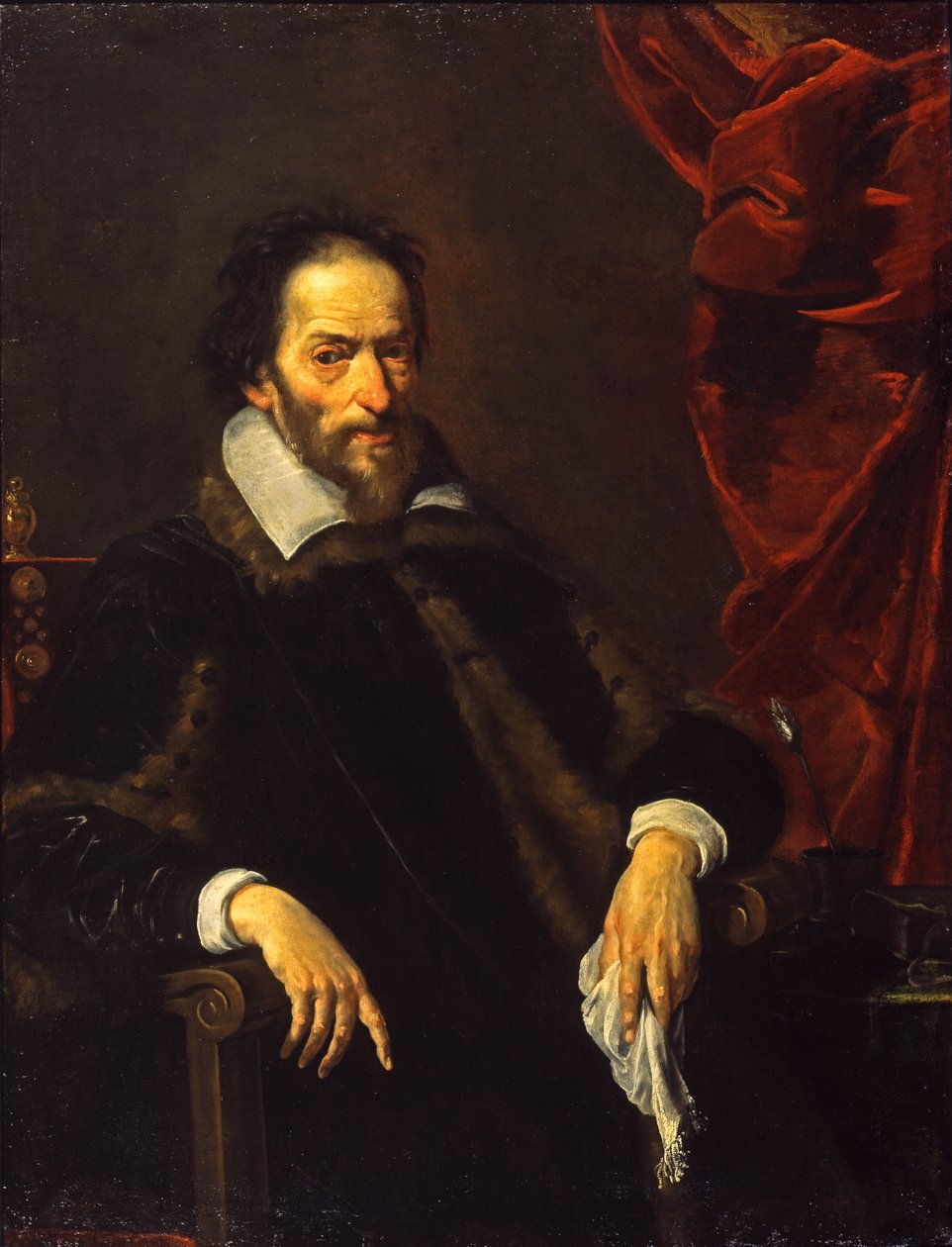 Portrét gentlemana, c.1625-1632 od Bernardo Strozzi