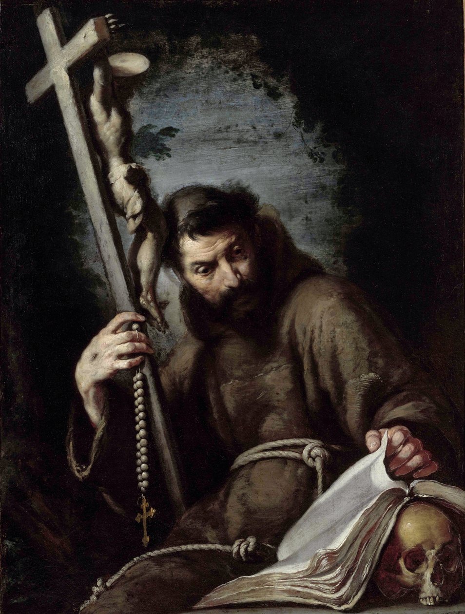 Saint Francois (1182-1226) - Svatý František od Bernardo Strozzi