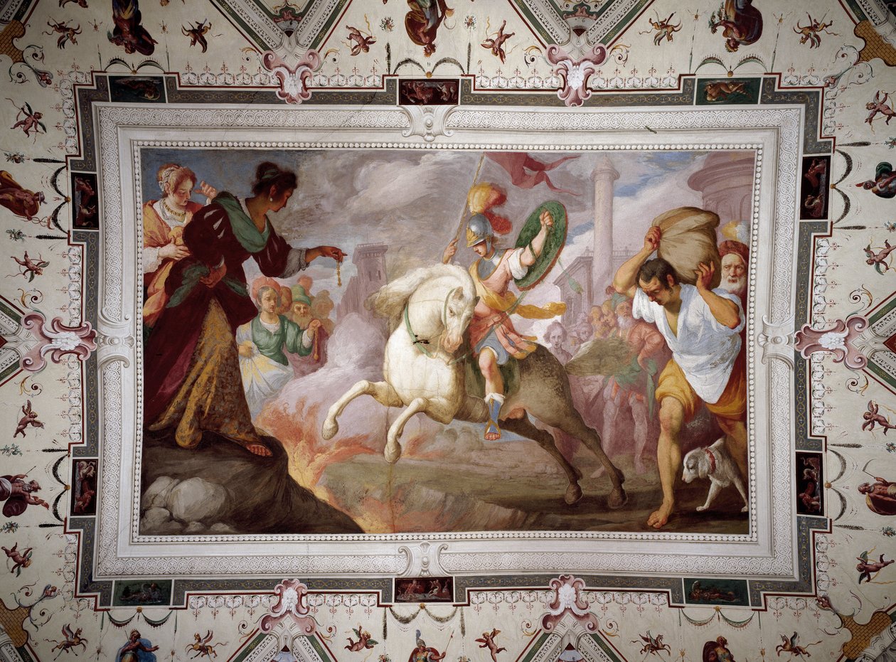 Smrt Marcuse Curtiuse, Villa Centurione, Sampierdarena, 1613-15 od Bernardo Strozzi