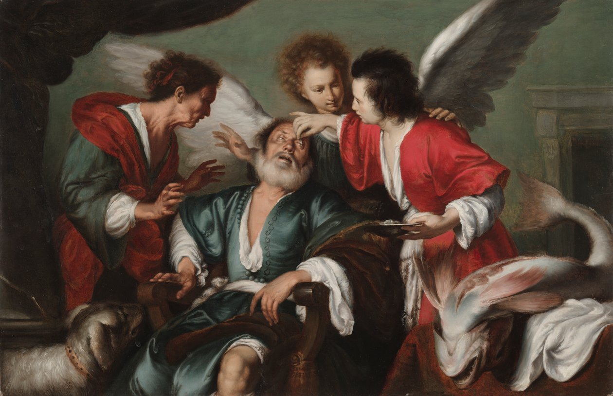 Uzdravení Tobita od Bernardo Strozzi
