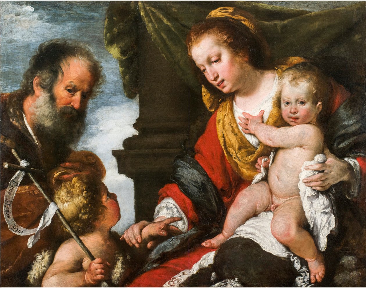 Svatá rodina. od Bernardo Strozzi