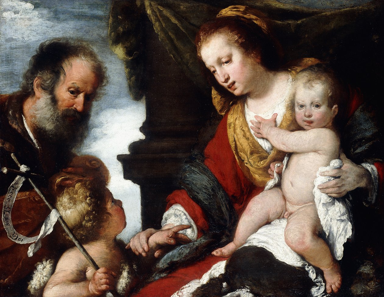 Svatá rodina s děťátkem sv, od Bernardo Strozzi