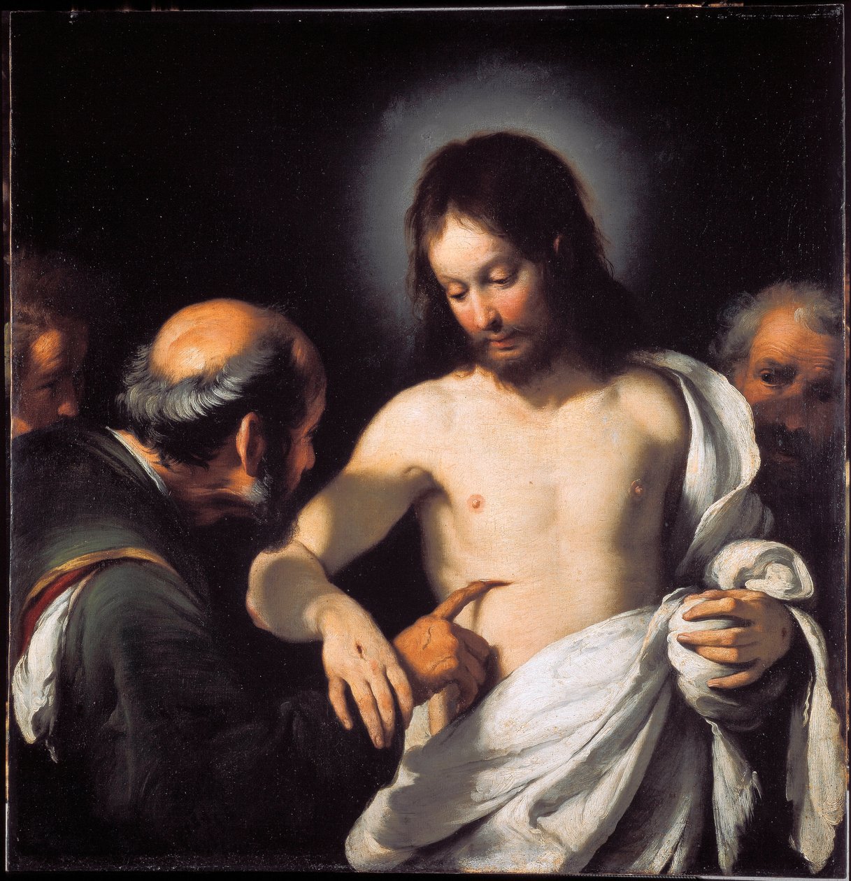 Obraz Incredulita svatého Tomáše od Bernarda Strozziho (1581-1644) Rozměr 101 x 97,5 cm Genes, Musei di Strada Nuova (dříve Palazzo Bianco) od Bernardo Strozzi
