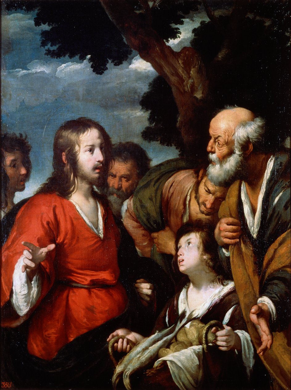 Zázrak pěti chlebů a dvou ryb, po roce 1630. od Bernardo Strozzi