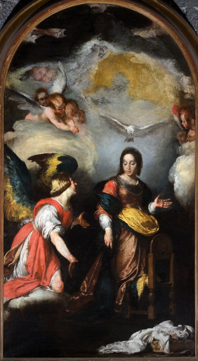 Nejsvětější Vtělení (Neposkvrněné Početí), Oltářní obraz od Bernardo Strozzi