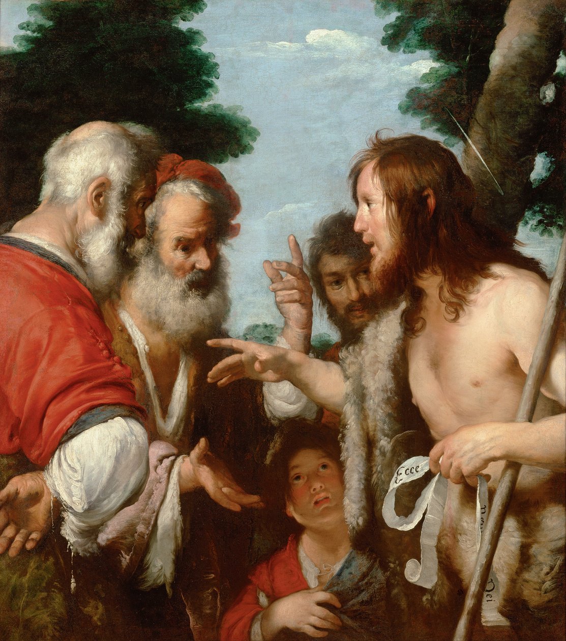 Kázání svatého Jana Křtitele, c. 1644 od Bernardo Strozzi