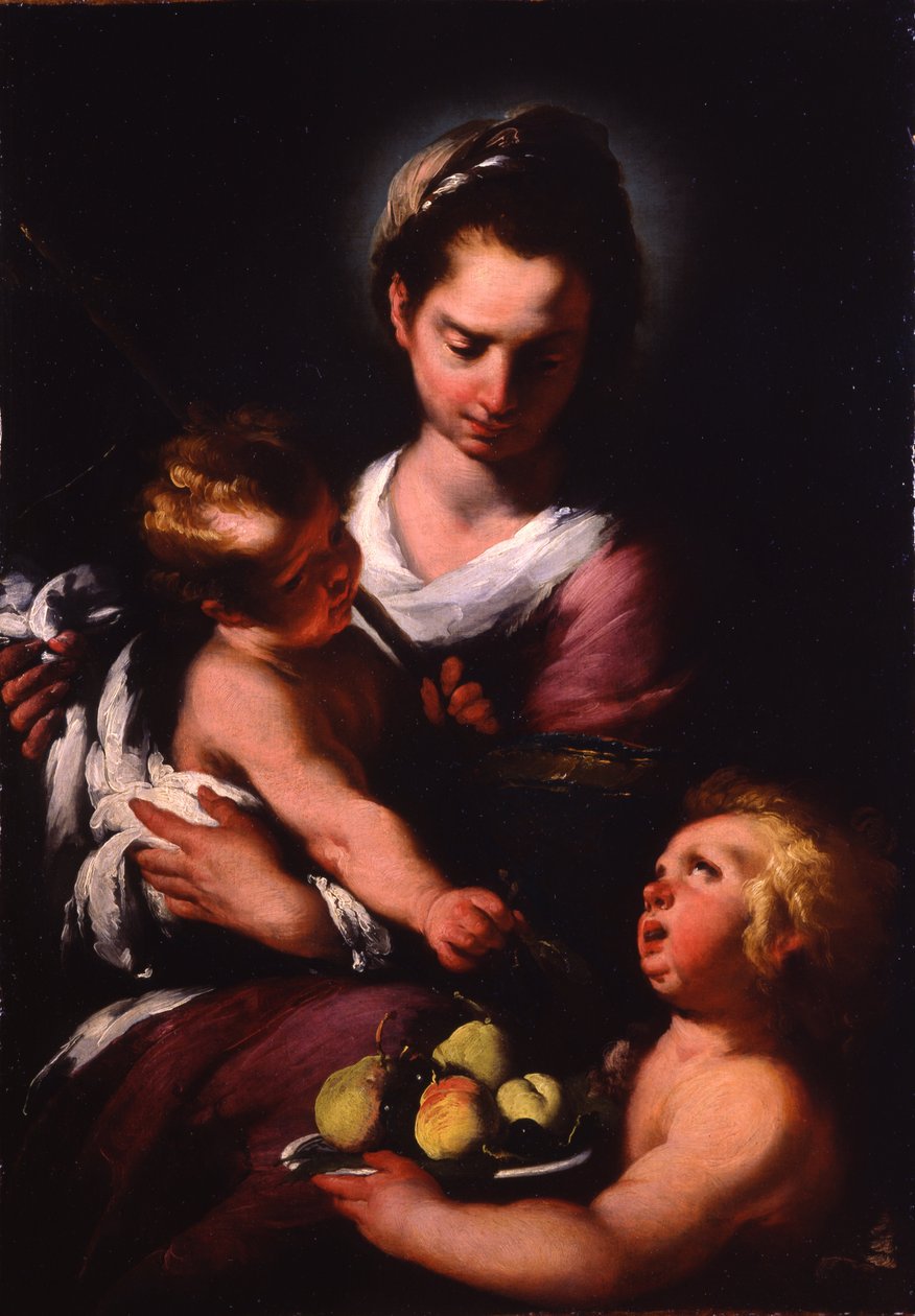 Panna Marie s dítětem a svatý Jan od Bernardo Strozzi