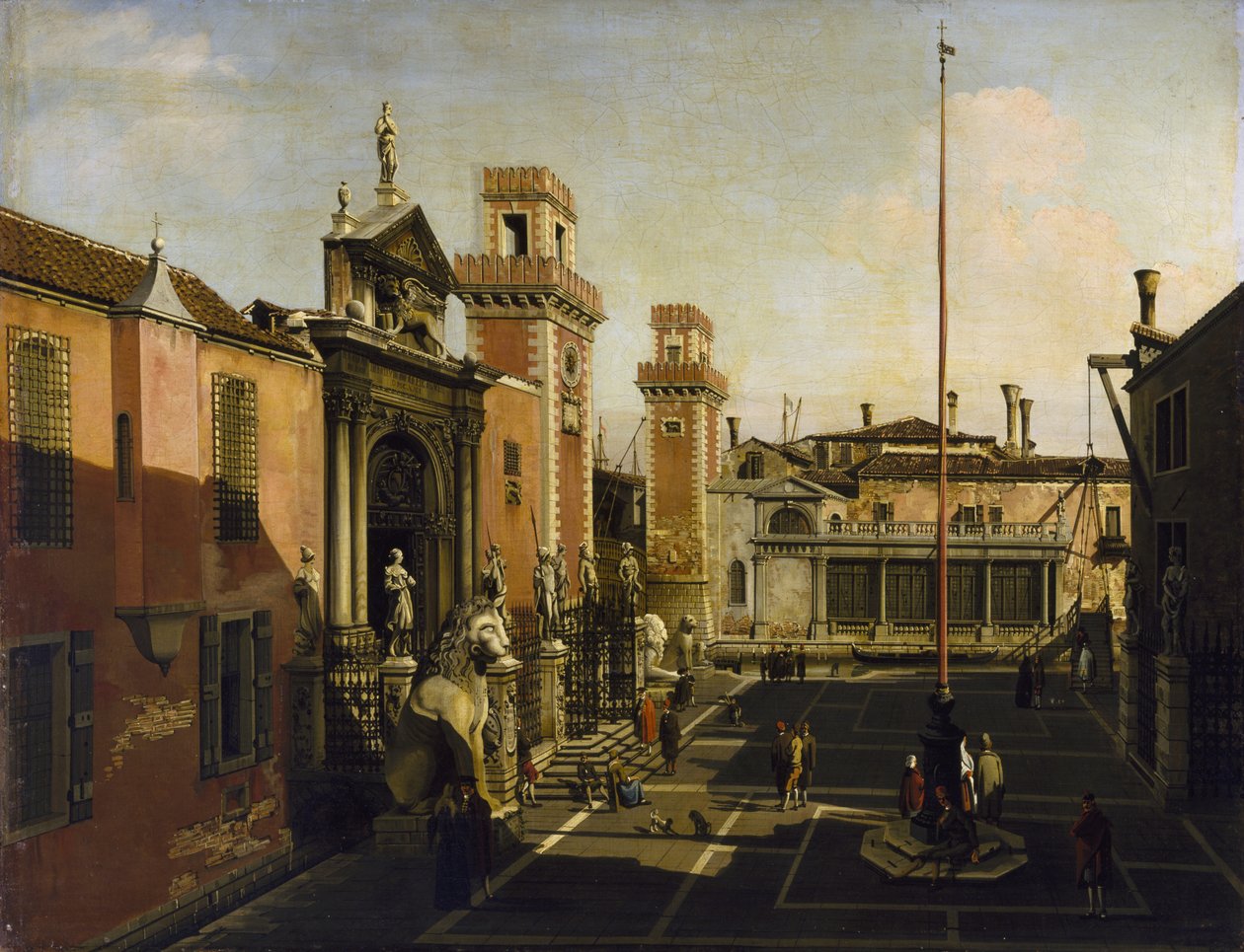 Vchod do arzenálu, Benátky, c. 40. léta 18. století od Bernardo after Bellotto