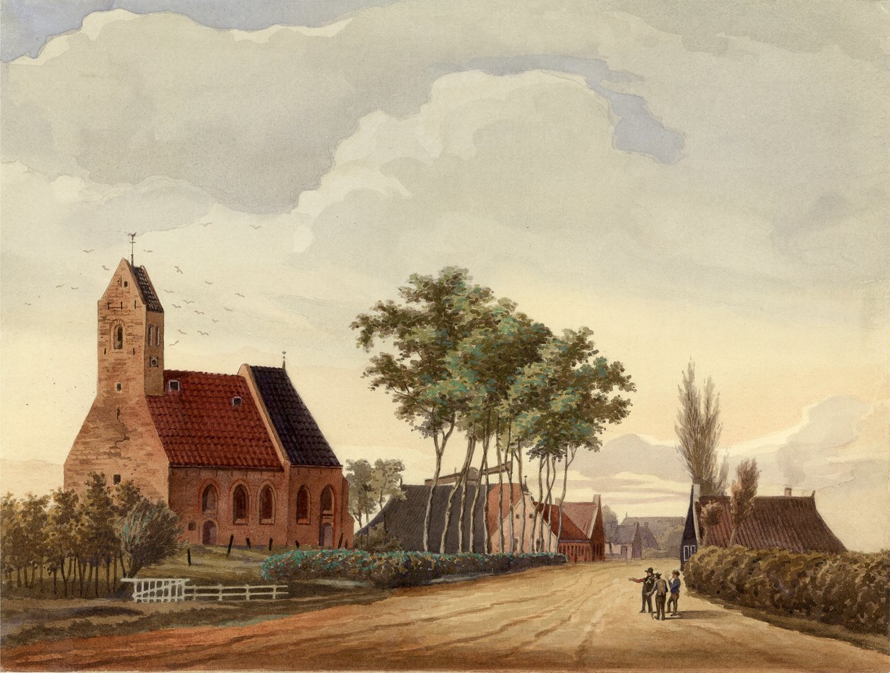 Lutjegast s kostelem od Bernardus Bueninck
