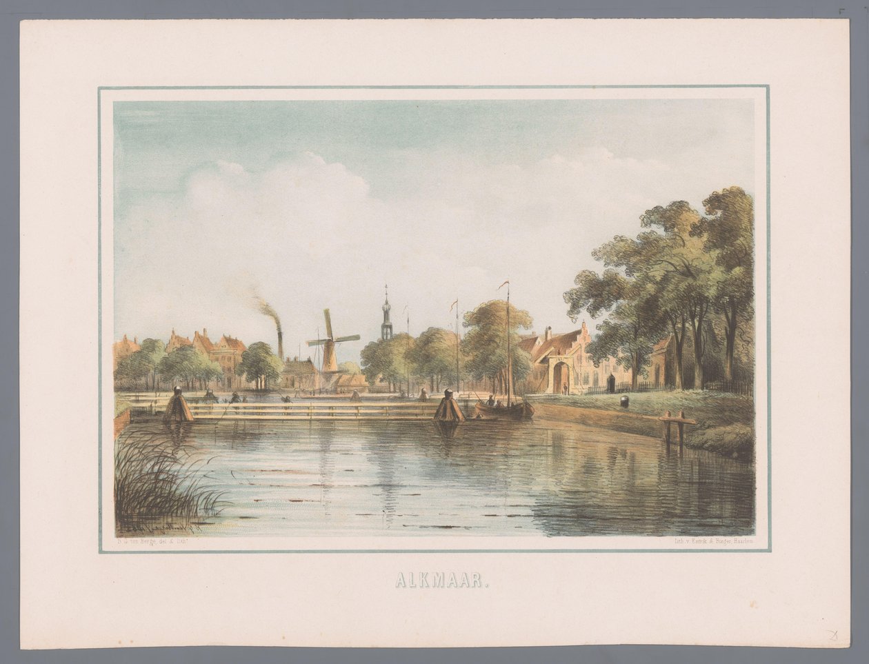 Panoráma města v Alkmaaru Alkmaar (název série na objektu) od Bernardus Gerardus ten Berge