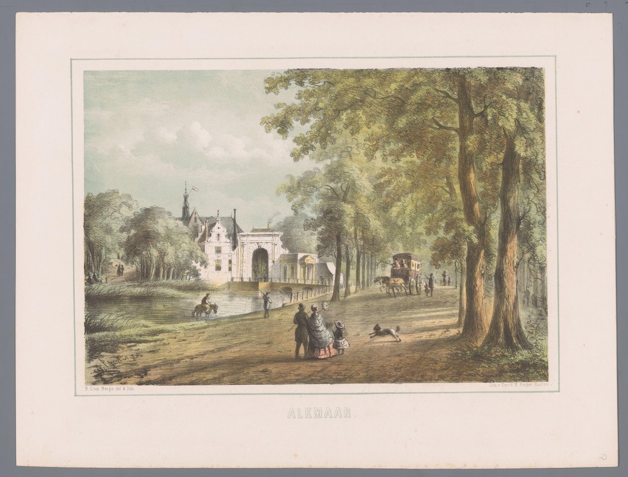Panoráma města v Alkmaaru Alkmaar (název série na objektu) od Bernardus Gerardus ten Berge