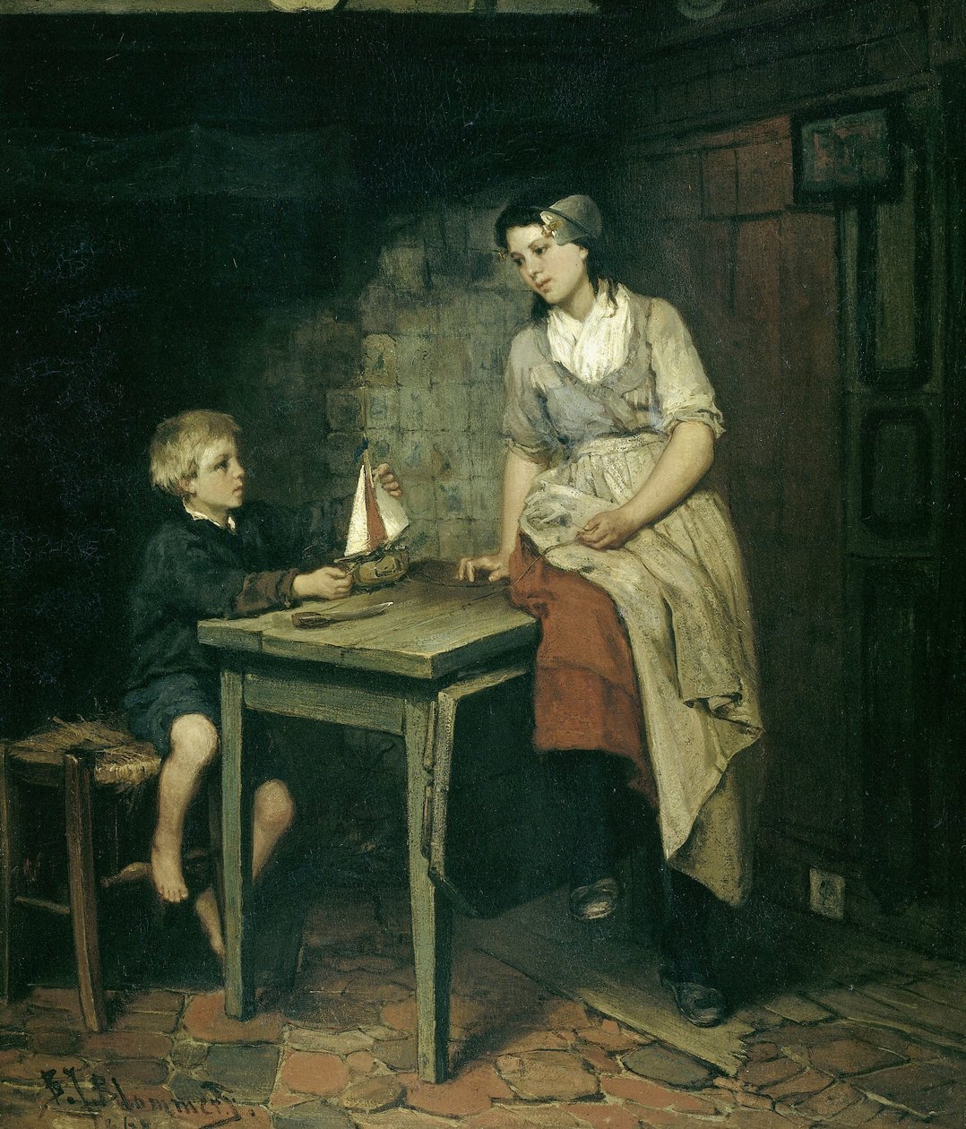 Rybářské děti od Bernardus Johannes Blommers