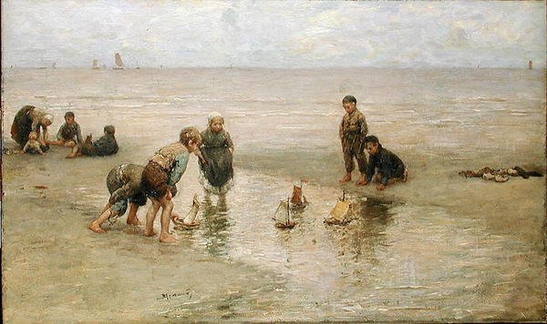 Regatta (olej na plátně) od Bernardus Johannes Blommers or Bloomers