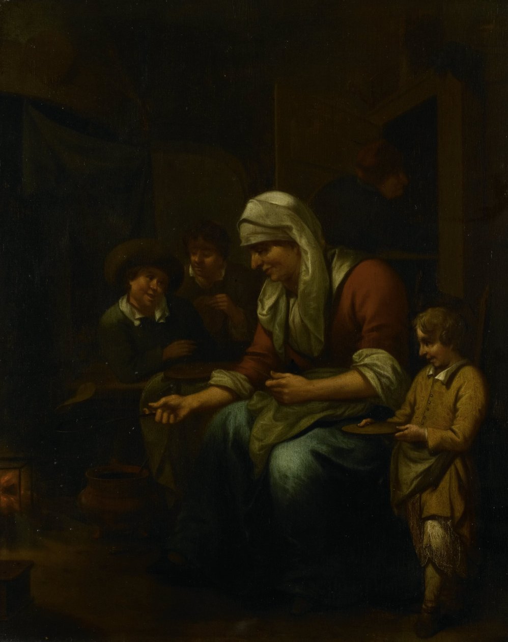 Žena dělá palačinky od Bernardus van Schijndel