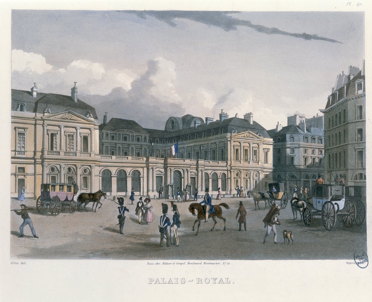 Palais-Royal, Paříž, 1832 od Bernhard Schmidt