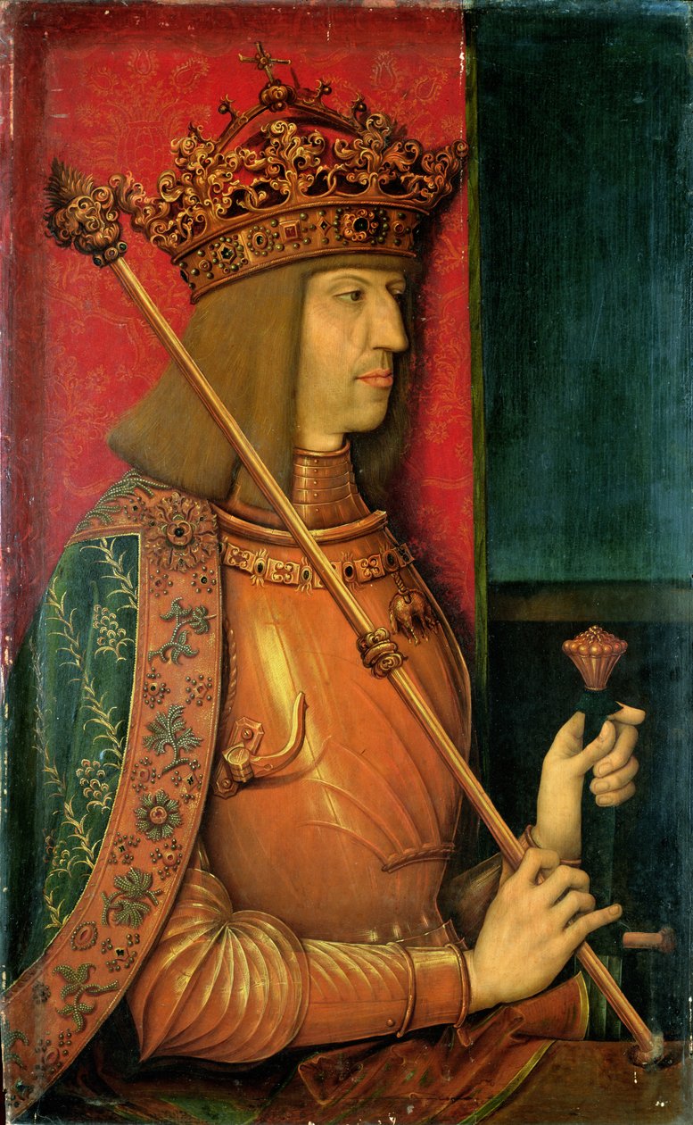 Císař Maxmilián I., cca 1500 (panel) od Bernhard Strigel