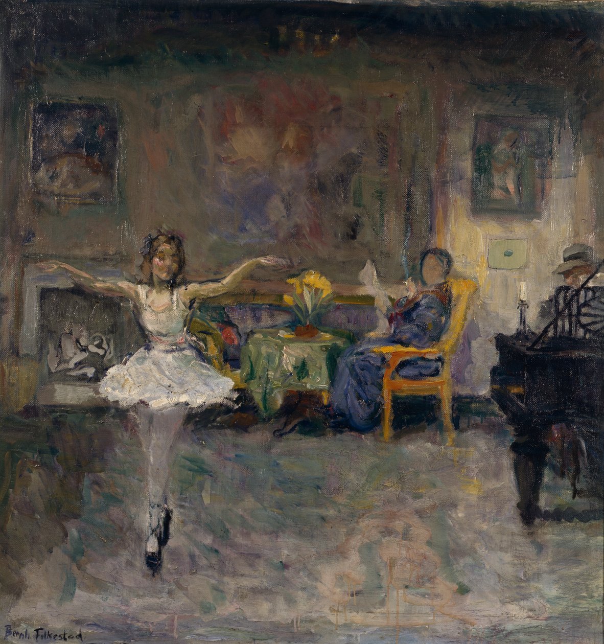 Rodinná idyla (olej na plátně) od Bernhard Dorotheus Folkestad