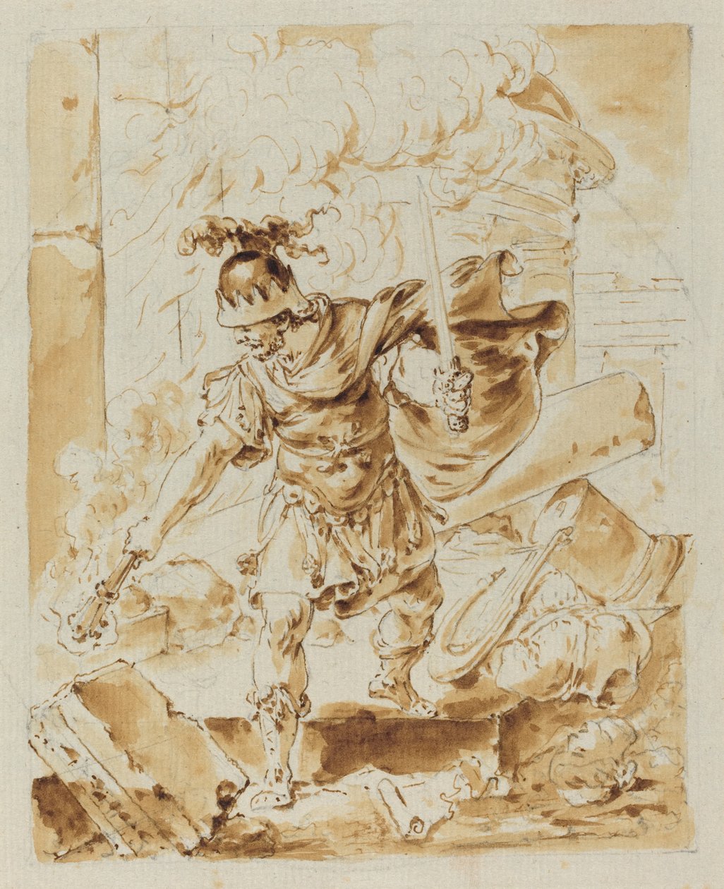 Alexander zapálil Persepolis od Bernhard Rode