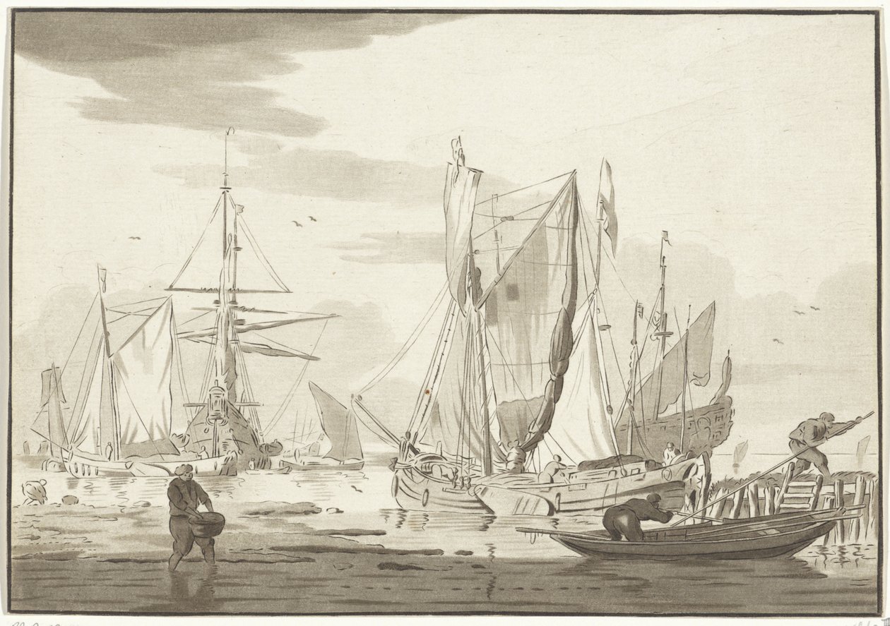 Vykládka zakotvených lodí od Bernhard Schreuder