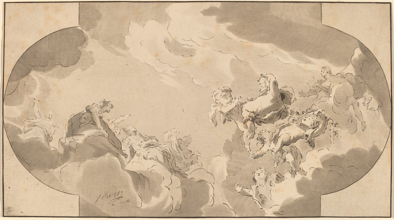 Stropní dekorace od Bernhard Schreuder after Jacob de Wit