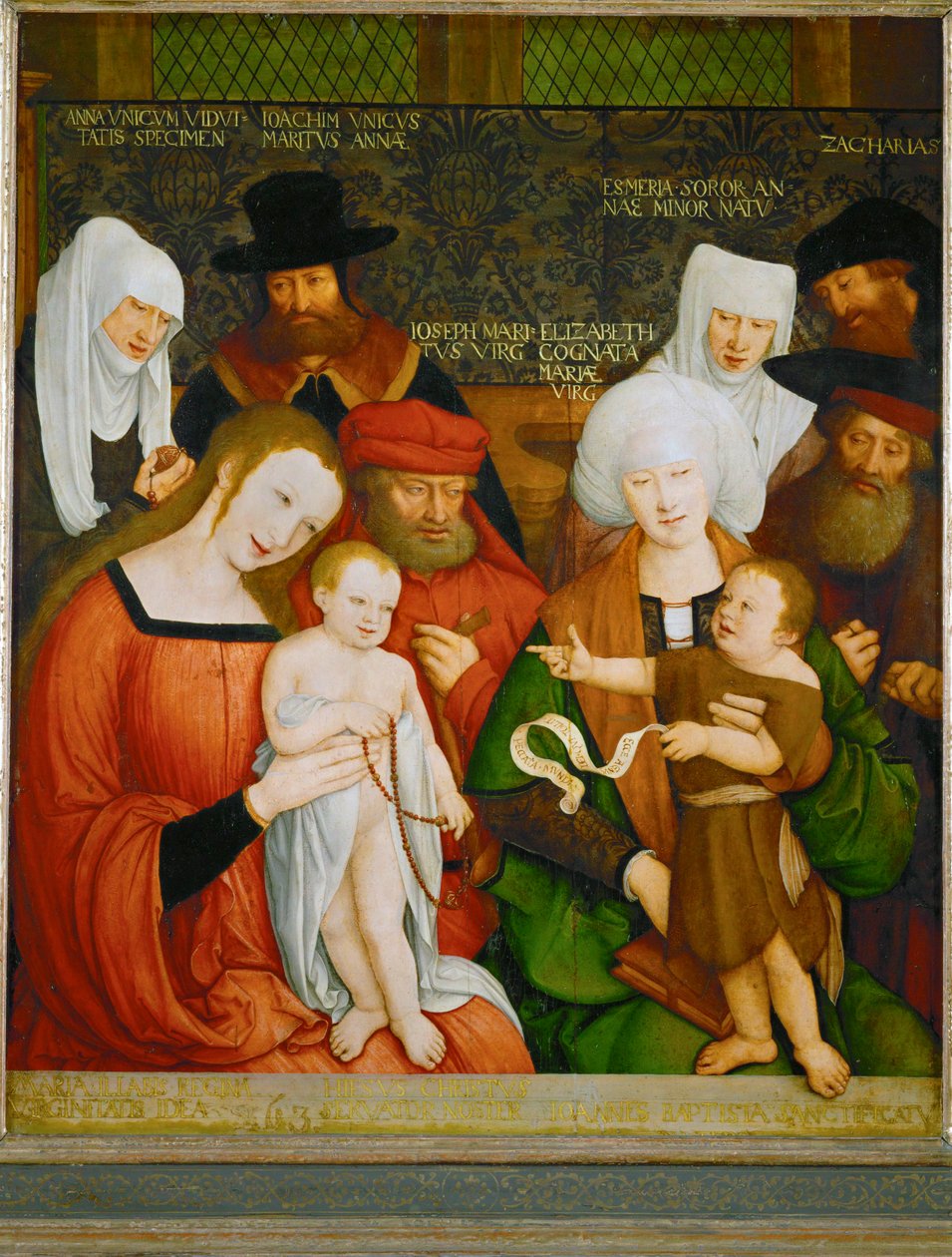 Die Heilige Sippe (malba na dřevě) od Bernhard Strigel