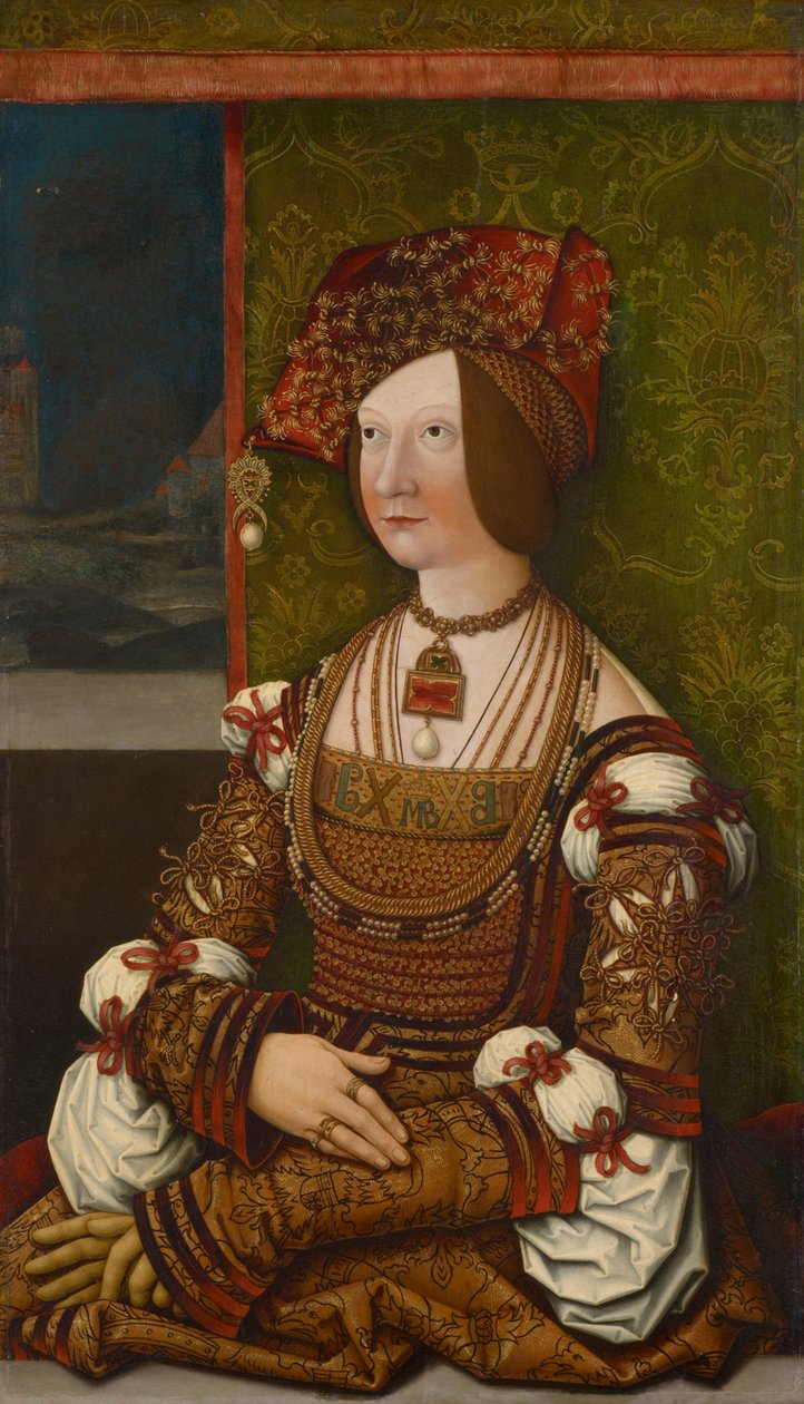 Portrét Bianca Maria Sforza 1472-1510, ca. 1505-1510. od Bernhard, Strigel