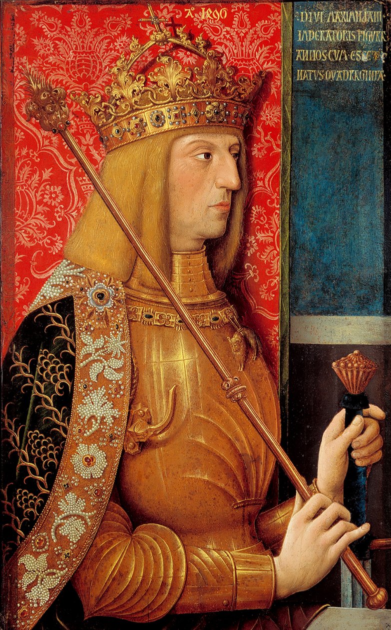 Portrét císaře Maxmiliána I. 1459-1519 od Bernhard Strigel