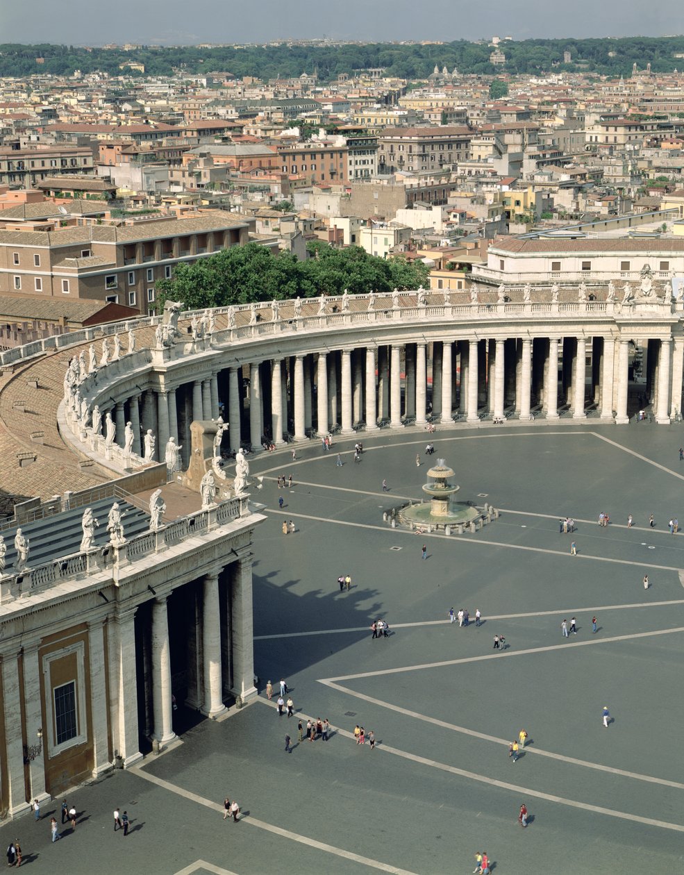 Pohled na náměstí, navržený Gian Lorenzo Bernini (1598-1680) 1656-67 od Bernini Algardi A. and Bitonto
