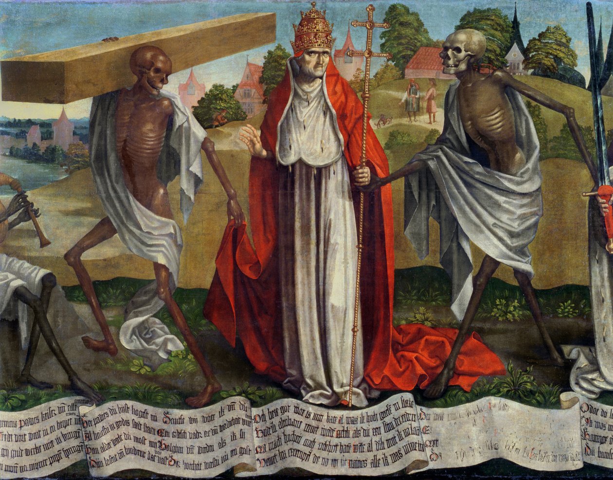 Danse Macabre: Pope (detail) (viz 197685, 197686) od Bernt Notke