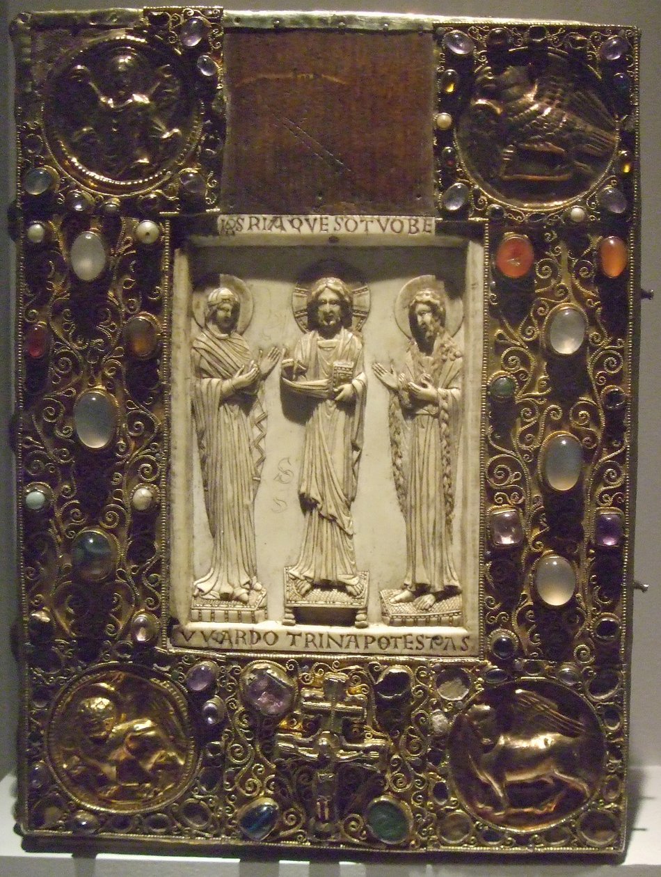 Přední strana obálky evangeliara biskupa Bernwarda od Bernward Evangeliar Hildesheim Hildesheim