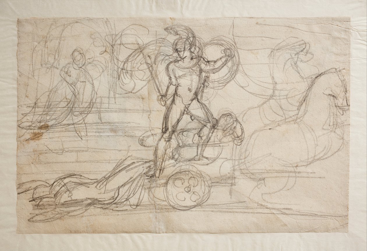 Achilles sleduje Hektorovo tělo po jeho voze. Paolo a Francesca(), od Bertel Thorvaldsen