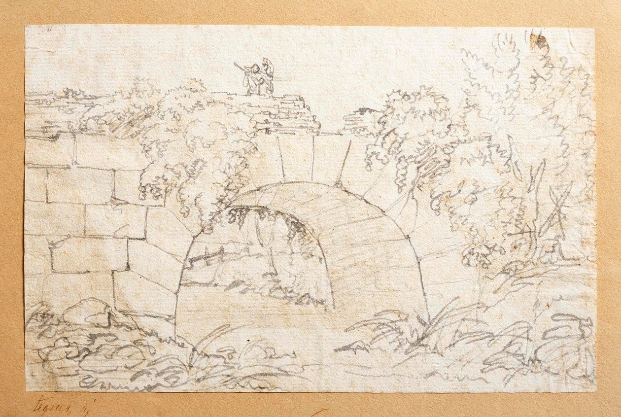 Most Ponte de Nono přes řeku Marrano, nedaleko Říma () od Bertel Thorvaldsen