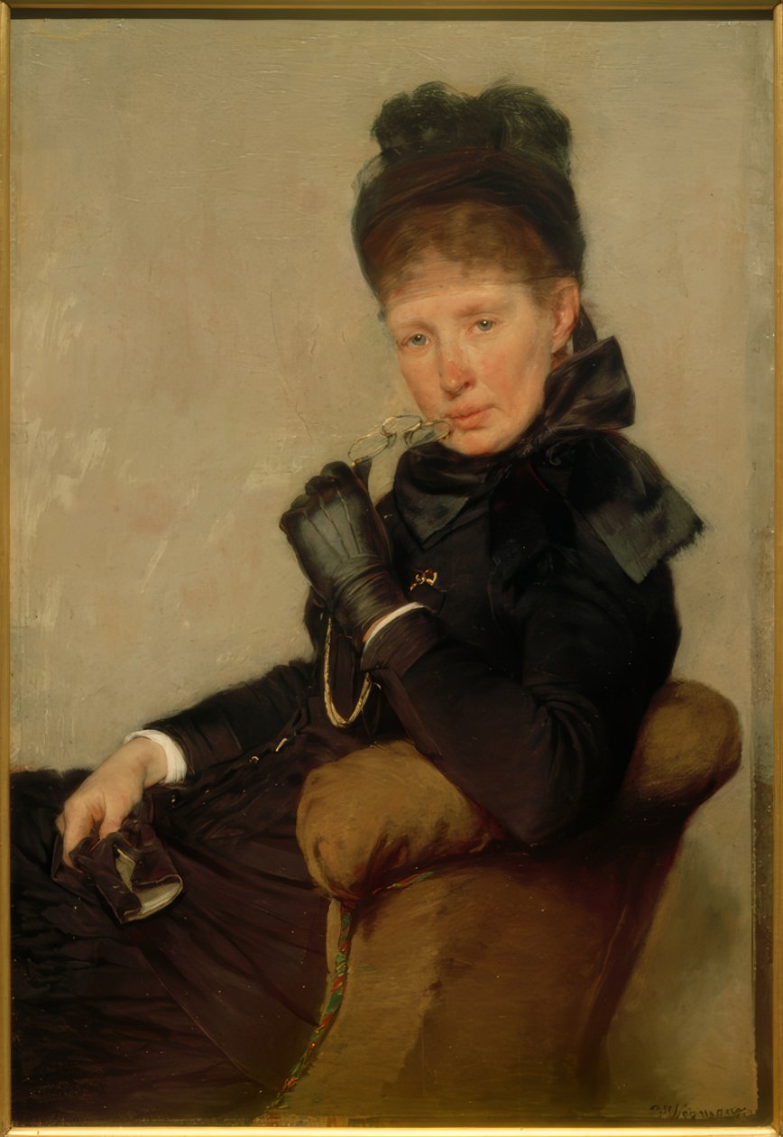 Portrét švédské malířky Jeanny Bauck od Bertha Wegmann