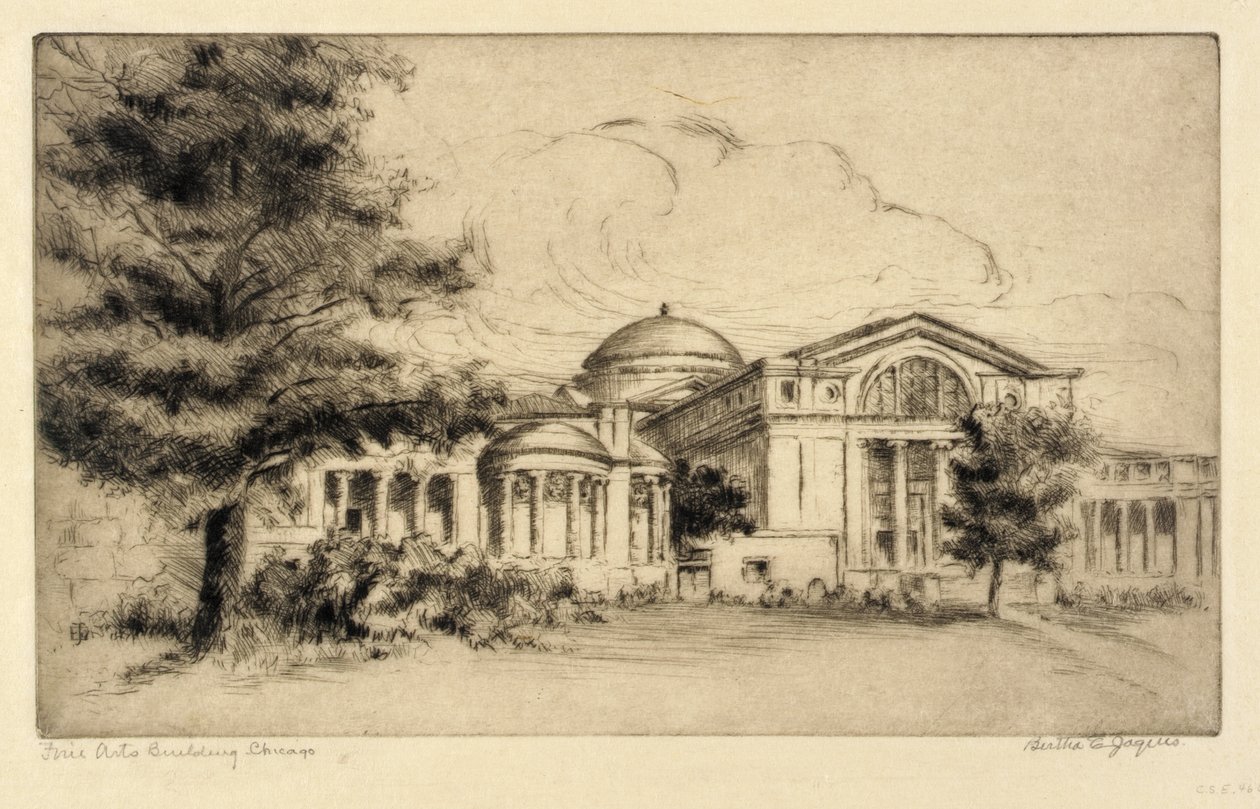 Budova výtvarného umění, Chicago (fasáda, západ) od Bertha E. Jaques