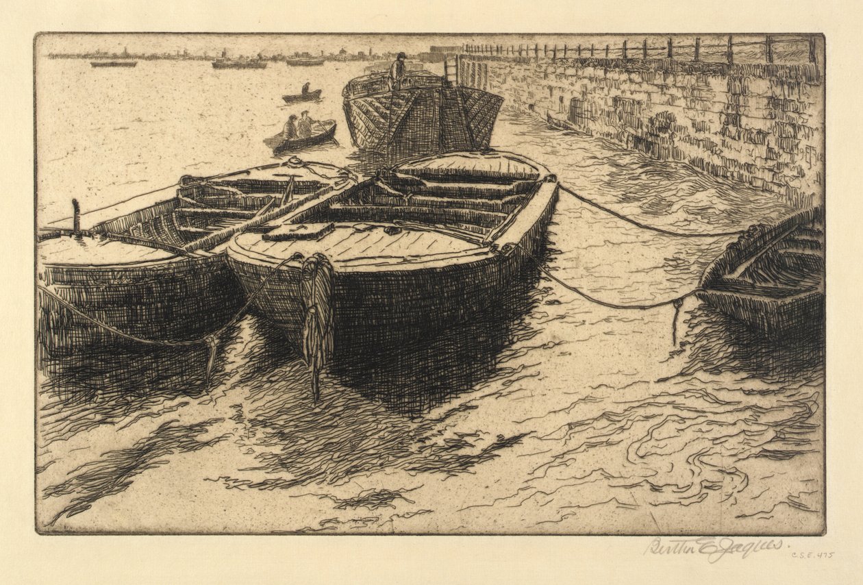 Nehybná kola na Temži (Idlers of the Thames) od Bertha E. Jaques