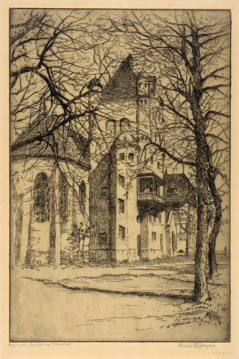 Německá budova, Chicago od Bertha Evelyn Jaques