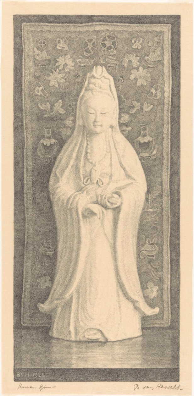Kwan Yin (původní název na objektu) od Bertha van Hasselt (signed by artist)