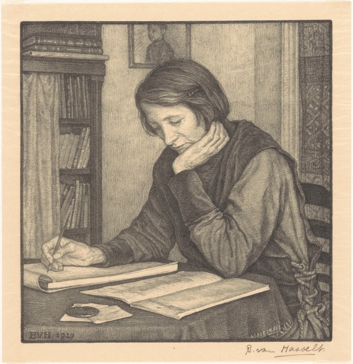 Portrét Sanne Bruinier od Bertha van Hasselt (signed by artist)