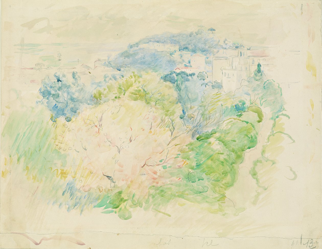 Hora se zámkem, 1888 od Berthe Morisot