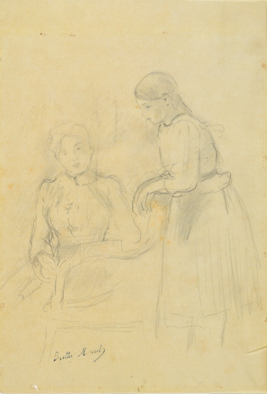 Portrét Alice Gamby a Julie Manet, 1889 od Berthe Morisot