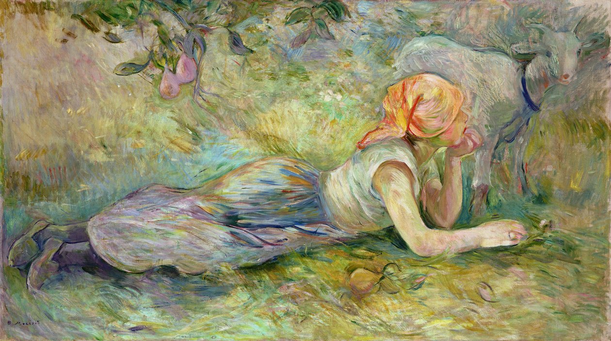 Pastýřka na odpočinku, 1891 od Berthe Morisot