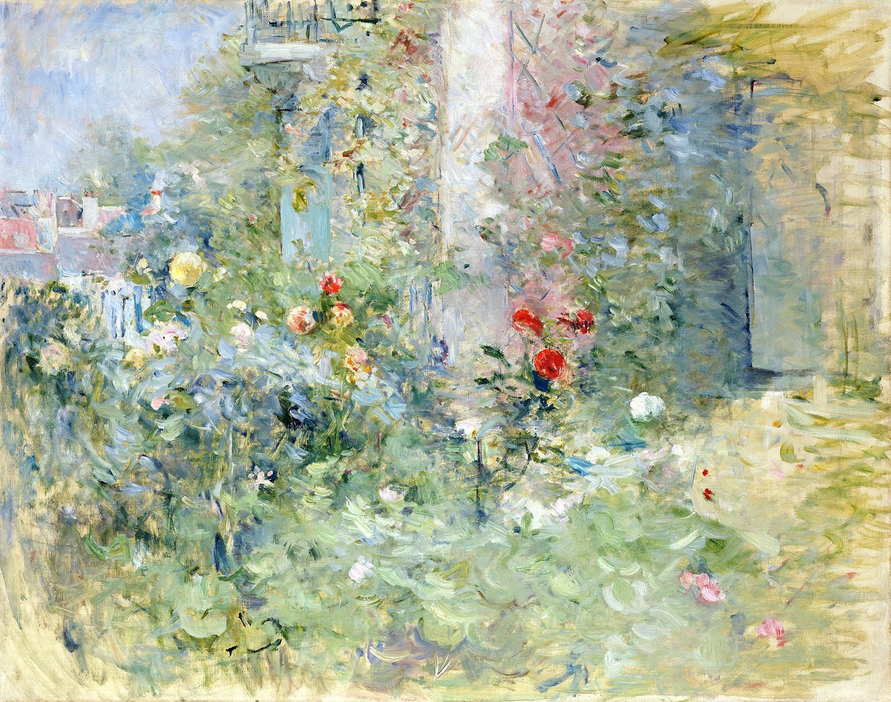 Zahrada v Bougival, 1884 od Berthe Morisot