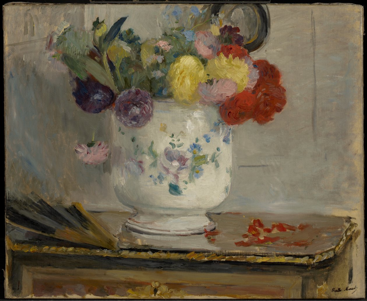 Jiřiny od Berthe Morisot