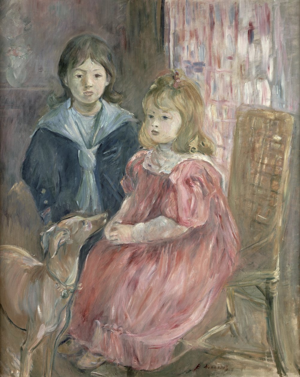 Dvojportrét Charley a Jeannie Thomasových, dětí umělcova bratrance Gabriela Thomase, 1894 od Berthe Morisot